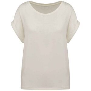 Native Spirit Womens/Ladies Roll Sleeve T-Shirt / Ivory